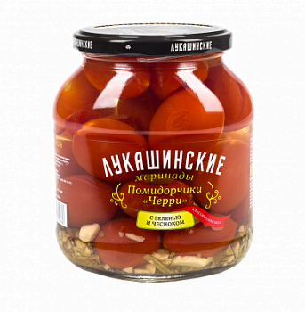 Помидоры Черри ассорти маринованные Лукашинские 670г ст/б
