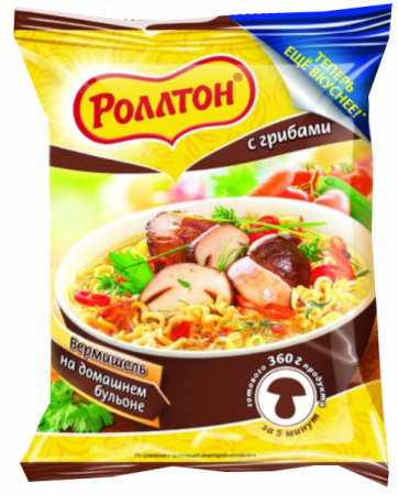 Вермишель с грибами Роллтон 60г