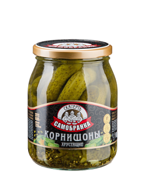 Корнишоны маринованные Скатерть-Самобранка хрустящие 720г