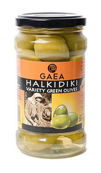 Оливки зеленые с/к Халкидики Гайя Оливес 300г ст/б
