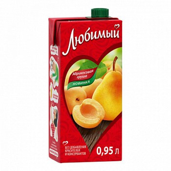 Напиток Любимый Яблоко/Абрикос/Груша 0.95л