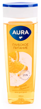 Гель для душа Аура 390мл Глубокое питание