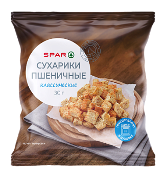Сухарики пшеничные SPAR Классические 30г