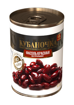 Фасоль красная натуральная Кубаночка 400г ж/б