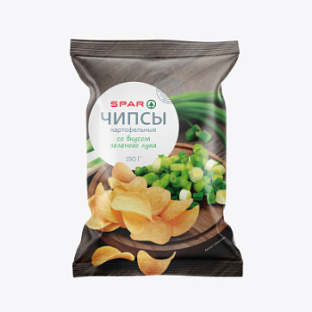 Чипсы SPAR Зелёный лук 150г