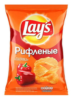 Чипсы Лейз Рифленые Паприка 140г