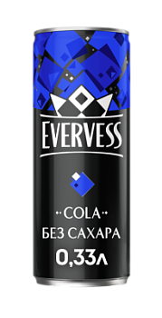 Напиток газ Эвервесс Кола без сахара 0,33л ж/б