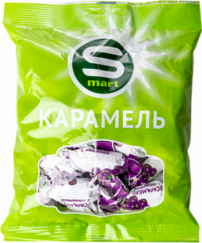 Карамель Smart с фрукт-ягодной начинкой Черная Смородина250г
