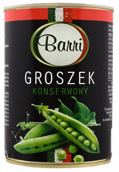 Горошек зеленый Барри 400г ж/б