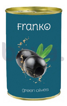 Оливки черные б/к Франко 280г ж/б