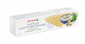 Чипсы SPAR Сметана/Лук 100г