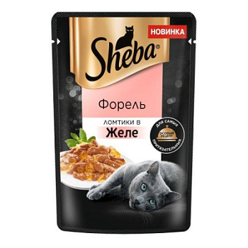 Корм влажный для кошек Шеба Форель ломтики в желе 75г