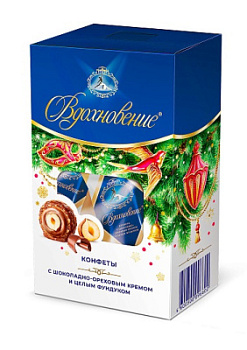 Конфеты шок Вдохновение с шок орех кремом и цел фунд 112г