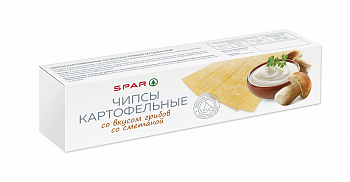 Чипсы SPAR Белые грибы/Сметана 100г