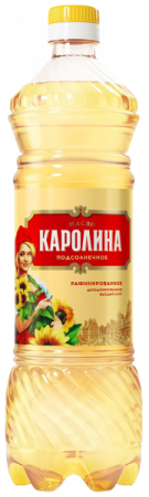 Масло подсолнечное Каролина рафинированное 0,8л