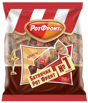 Конфеты Рот Фронт Батончики шоколадно-сливочный вкус 250г