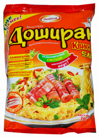 Лапша б/п Доширак Квисти со вкусом Бекона 70г