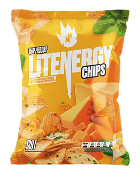 Чипсы Лит Энерджи Рифленые Сыр Чеддер 120г