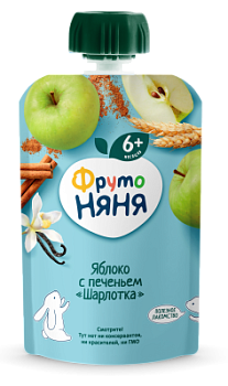 Пюре ФрутоНяня Шарлотка с 6мес д/п 90г