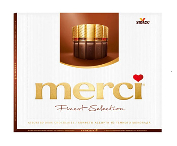 Конфеты шоколадные Мерси Ассорти Темного шоколада 250г
