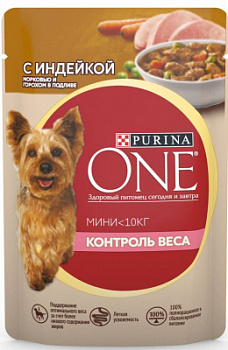 Корм влажный для собак Пурина Ван Индейка/Морковь/Горох 85г
