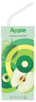 Сок SPAR сочное Яблоко 0,2л