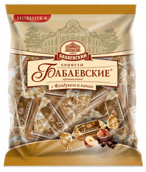 Конфеты шоколадные Бабаевские фундук какао 200г