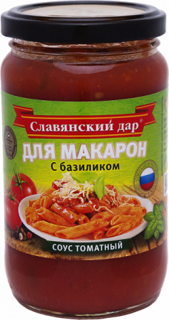 Соус томатный Славянский дар для Макарон с базиликом 360г