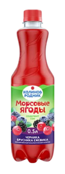 Напиток с/с Морсовые ягоды Калинов Родник Чер/брус/ежев 0,5л