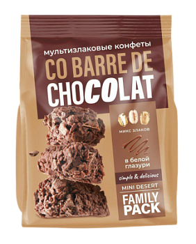 Конфеты мультизлаковые Ко Барре де Шоколат с темной глазурью 135г