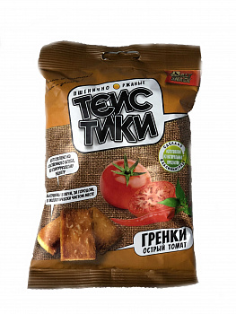 Гренки пшенично-ржаные Тейстики Острый томат 100г