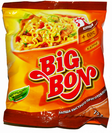 Лапша с Курицей Карри БигБон 75г