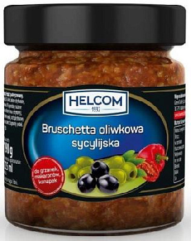 Брускетта Cицилийская с оливками Хелком 225г ст/б