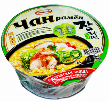 Лапша Чан рамён со вкусом курицы Доширак 86г
