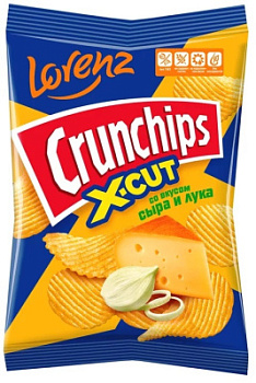 Чипсы Кранчипс Икс-Кат Рифленые Сыр/Лук 70г