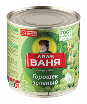 Горошек зеленый Дядя Ваня 400г ж/б